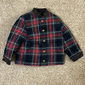 Polo Ralph Lauren Tartan Plaid Quilted Barn Coat Kids 2/2T